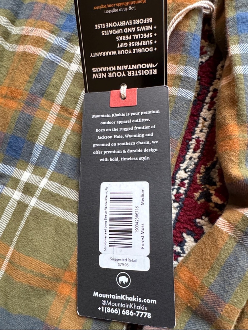 Mountain Khakis Homestead Long Sleeve Flannel Classic Fit, Medium - Picture 4 of 5